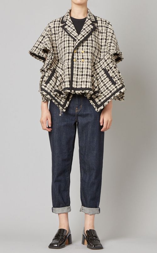 2wayデザインツイードジャケット