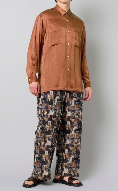 キュプラレギュラーカラーシャツ