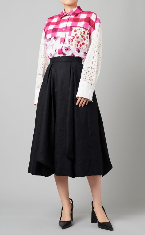 マルチプリントシャツブラウス