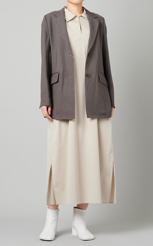 リネン混テーラードジャケット