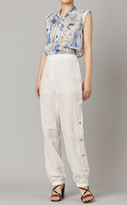 ボタン付ジョガーパンツ