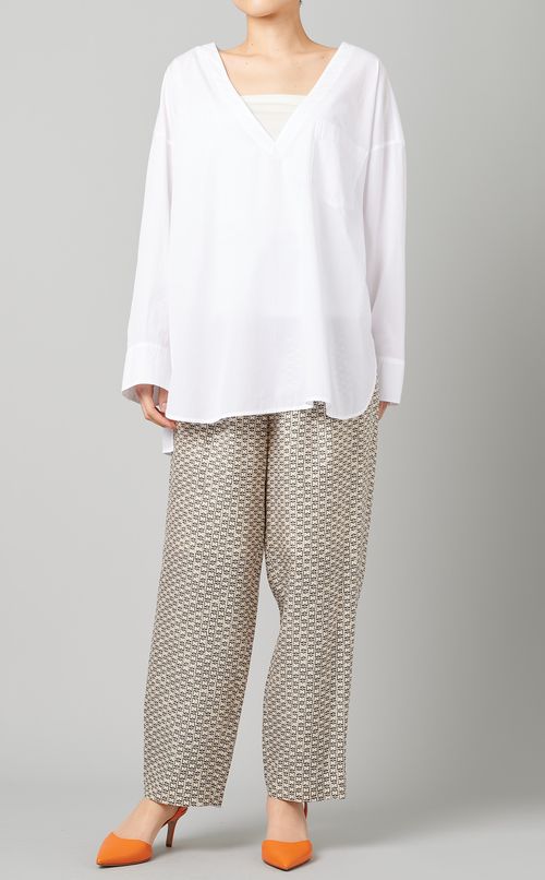 コットンレイヤードシャツ