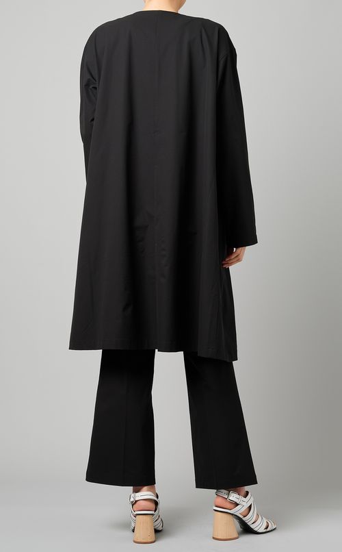 ストレッチノーカラーロングジャケット