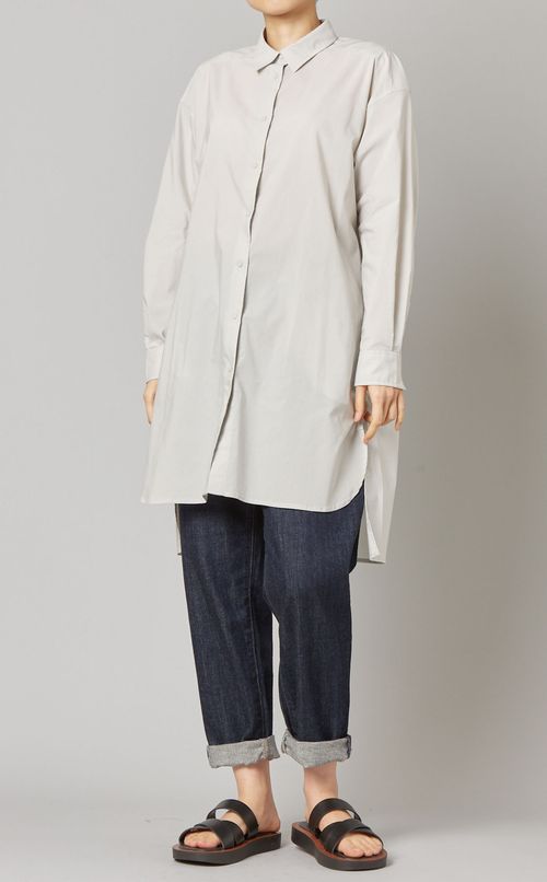コットンライクロングシャツ