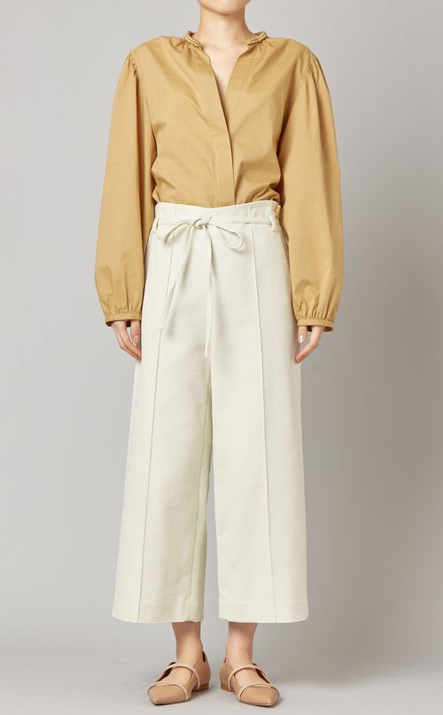コットンリネンワイドパンツ
