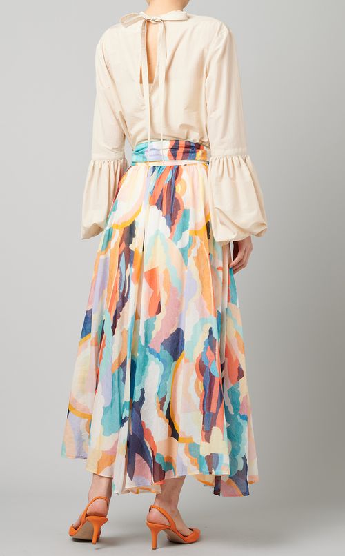 マルチプリントフレアスカート