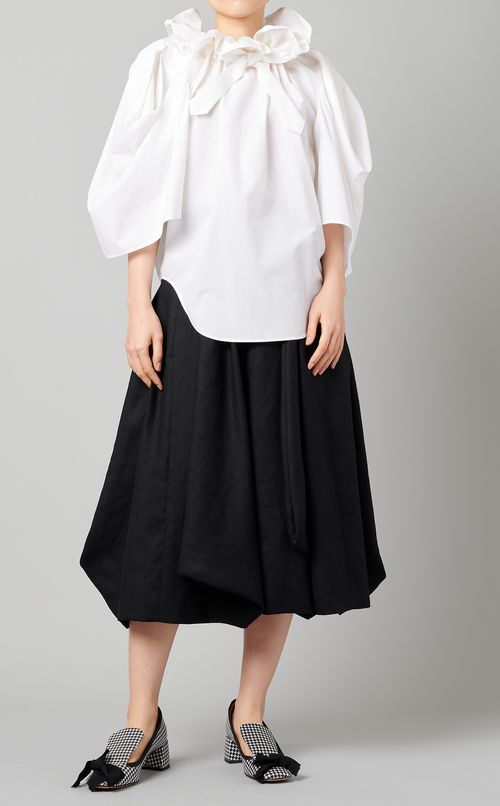 ギャザーハイネックブラウス