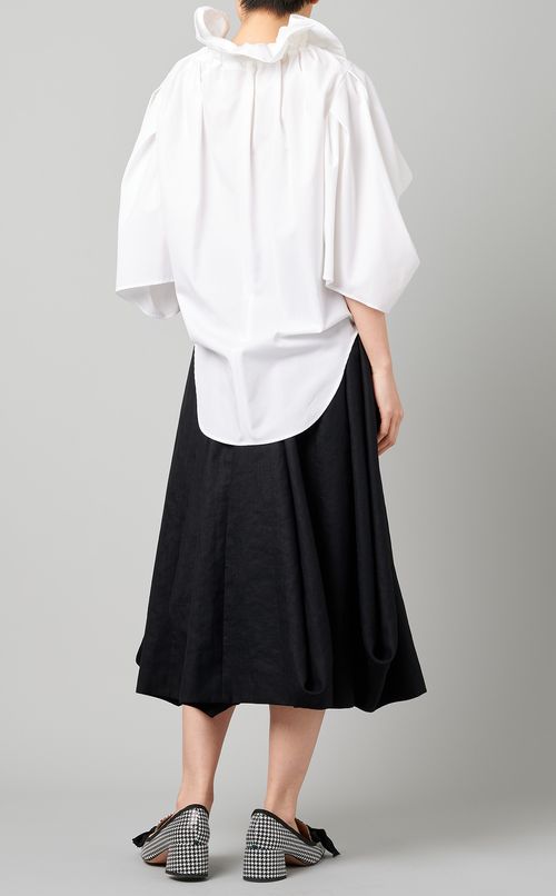 ギャザーハイネックブラウス