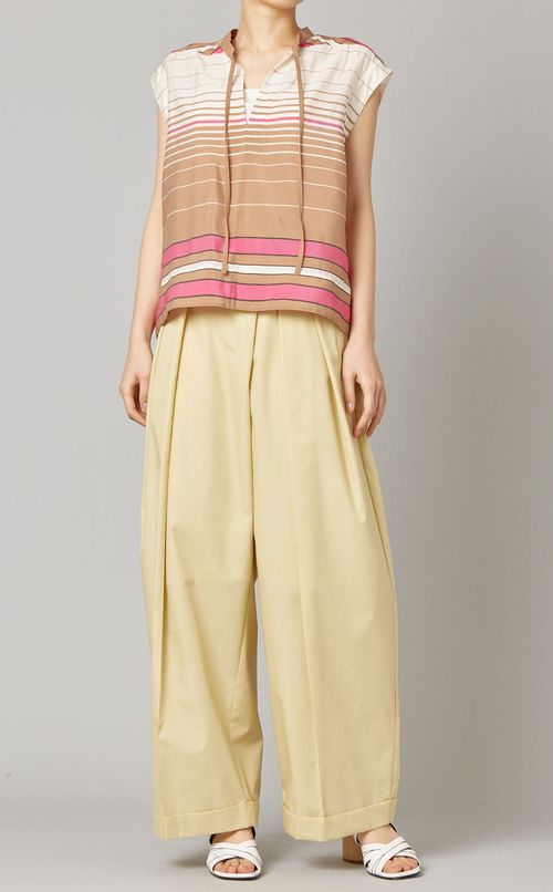 マルチボーダーボウタイブラウス