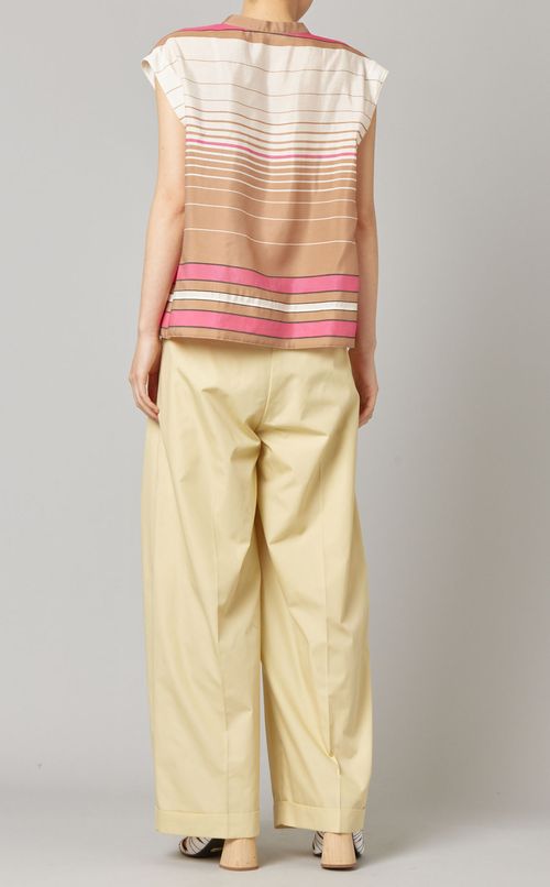 マルチボーダーボウタイブラウス