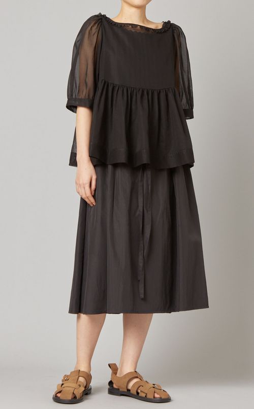 オーガンジーコットンブラウス