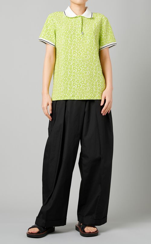 フラワーモチーフポロシャツ