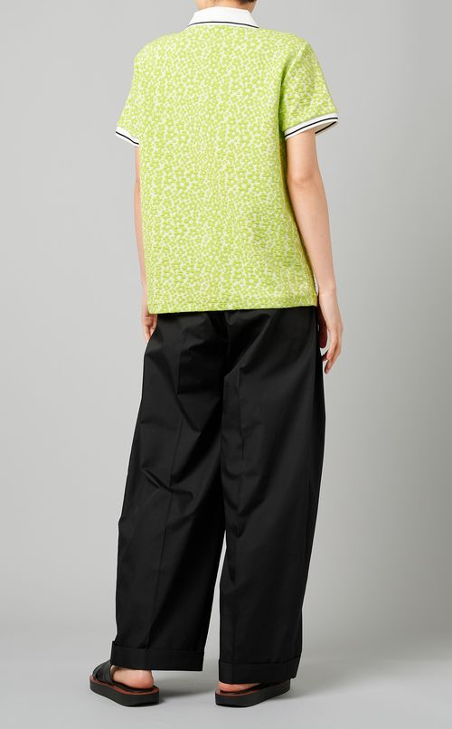 フラワーモチーフポロシャツ