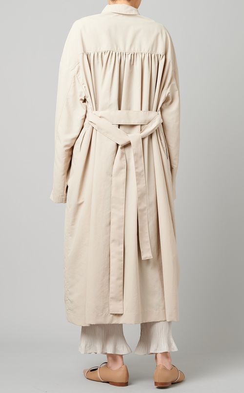 ワイドシルエットステンカラーコート