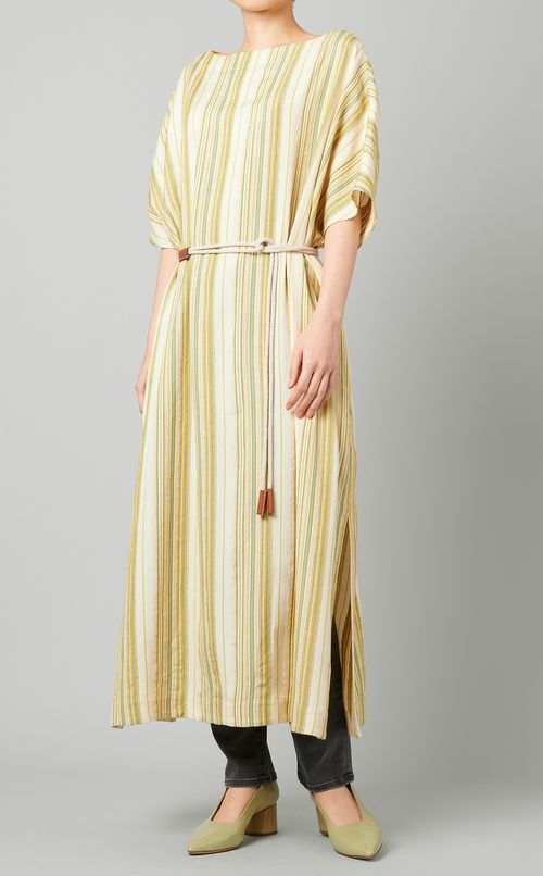 ベルト付マルチストライプワンピース