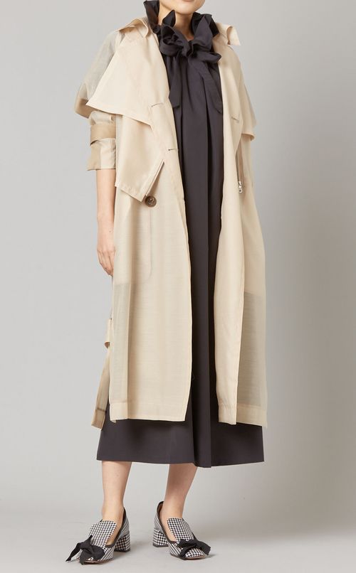 ギャザーハイネックサックワンピース