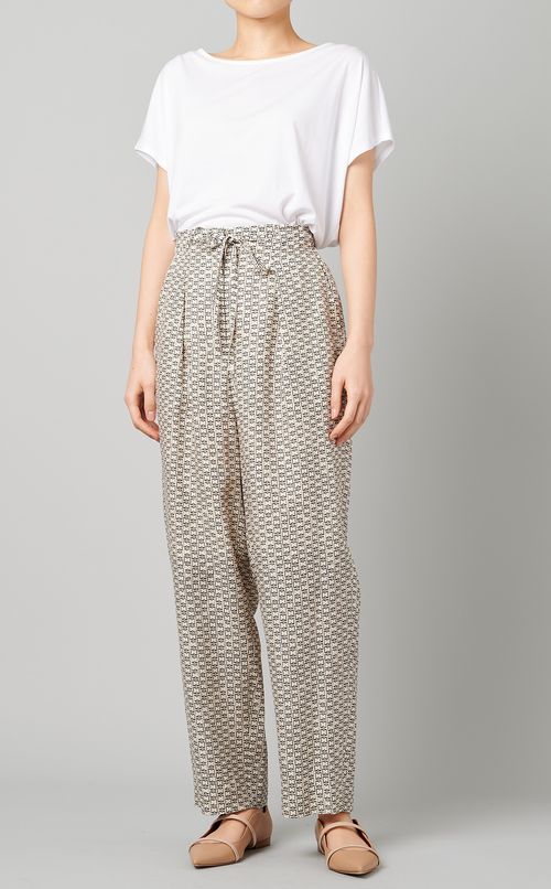 ドローストリングプリントパンツ