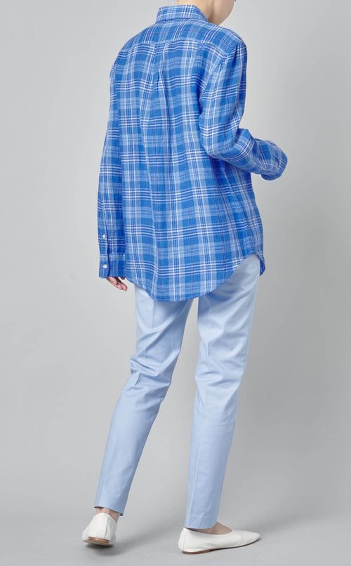 ボタンフロントチェックシャツ