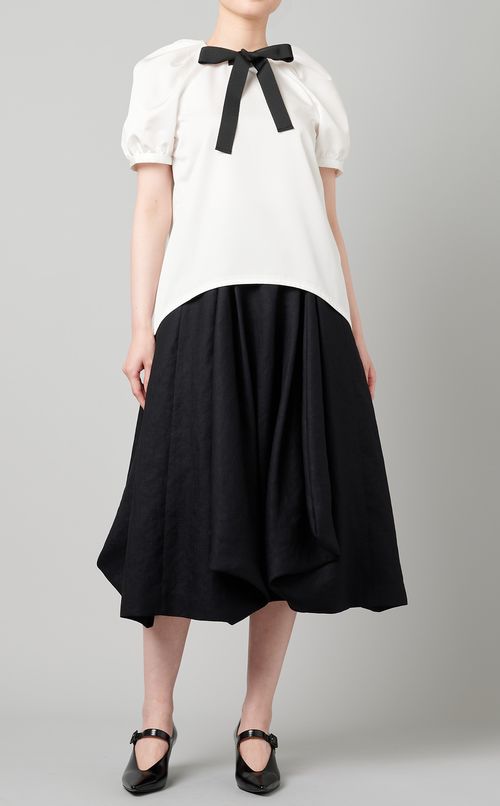 ボリュームスリーブリボンブラウス