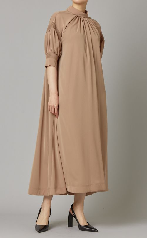 ピンタックスリーブワンピース