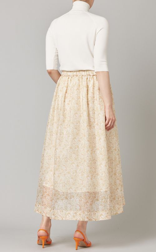 フラワープリントフレアスカート