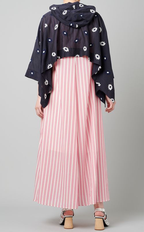 フラワープリントケープデザインブラウス