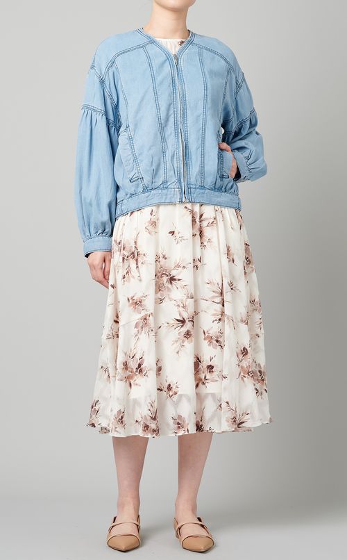 ジップアップギャザーブルゾン