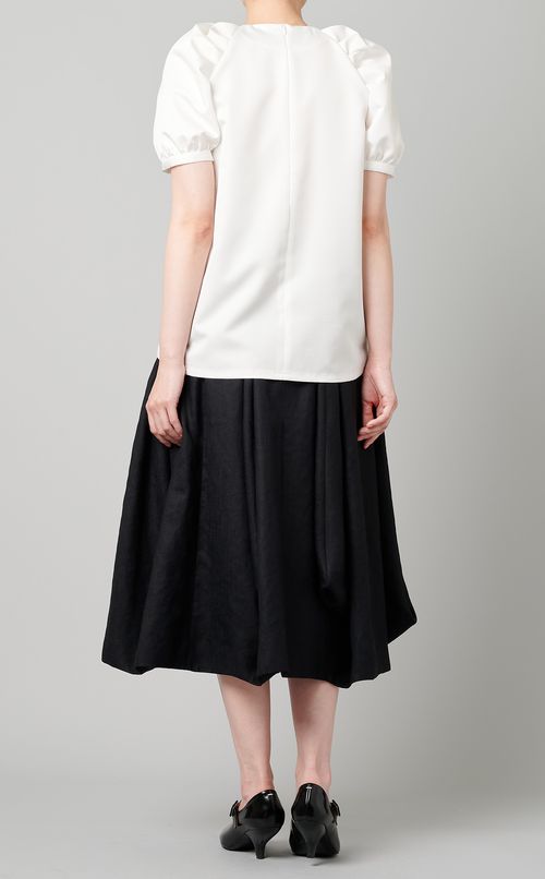 ボリュームスリーブリボンブラウス