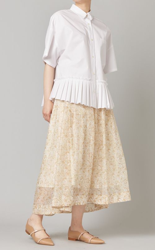 プリーツデザインシャツ