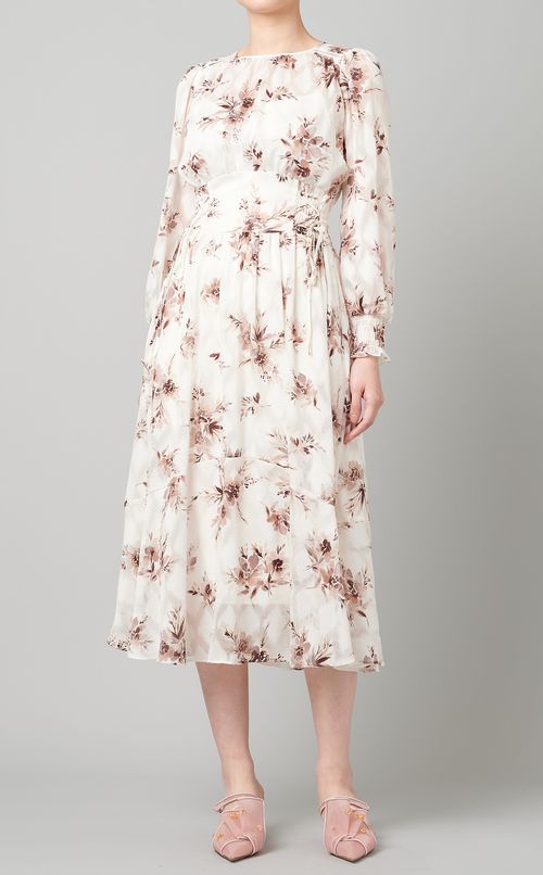 レースアップシャーリングワンピース