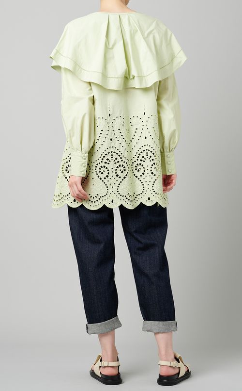 カットワーク刺繍デザインブラウス