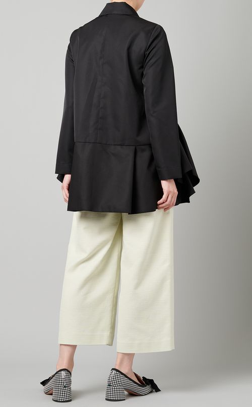 リボン付ペプラムブルゾン