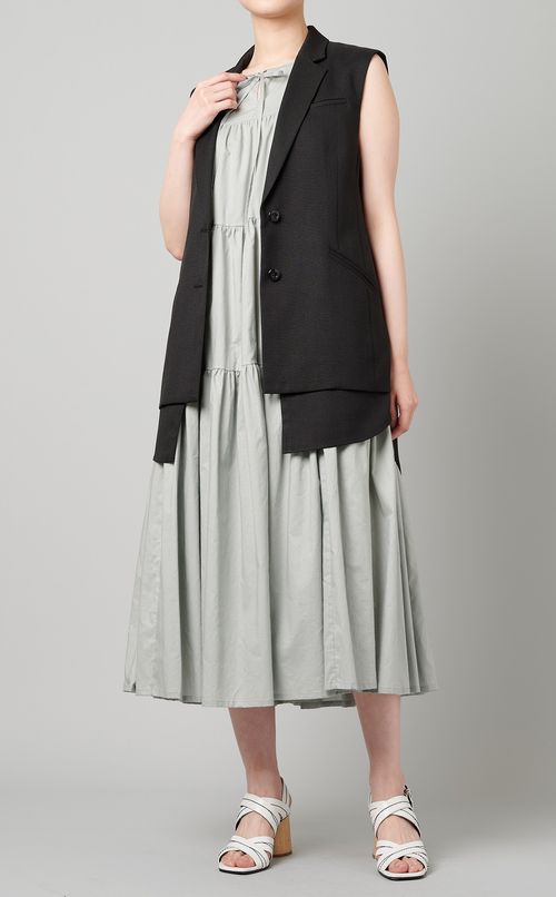 ティアードノースリーブワンピース