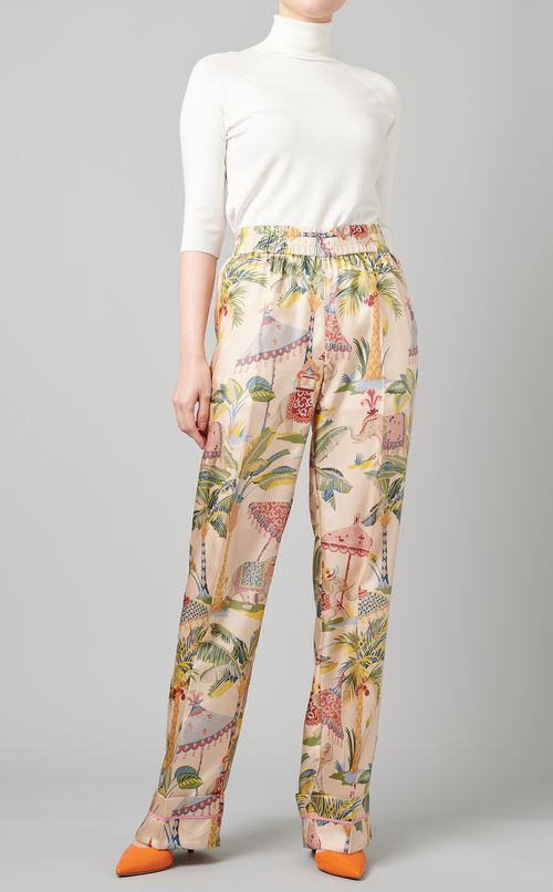 エスニックプリントイージーパンツ