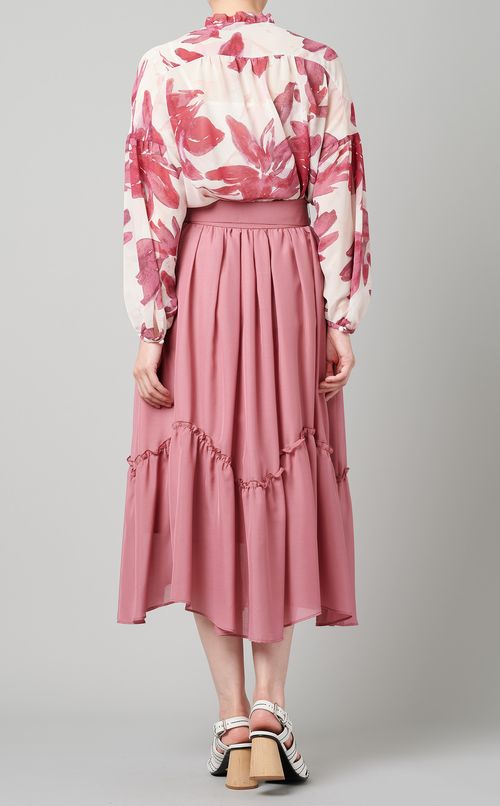 ベルト付フレアヘムスカート