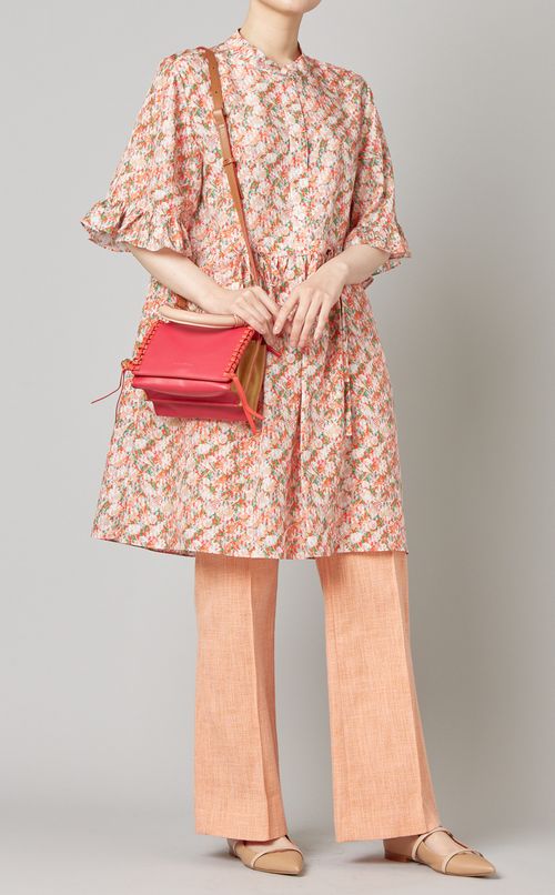 シルクプリントミニワンピース