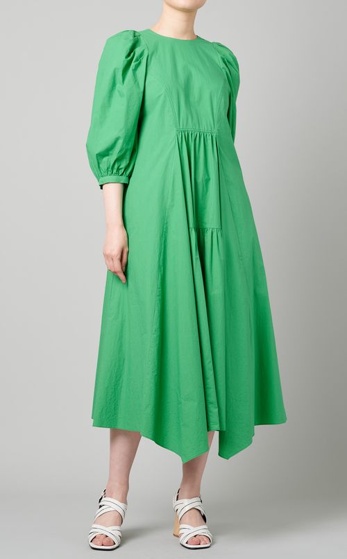 ボリュームスリーブギャザーワンピース