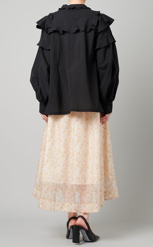 コットンフリルブラウス