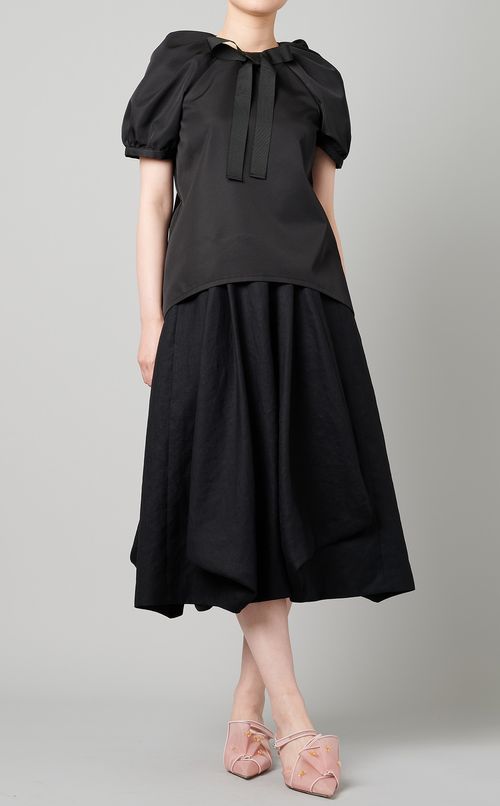 ボリュームスリーブリボンブラウス