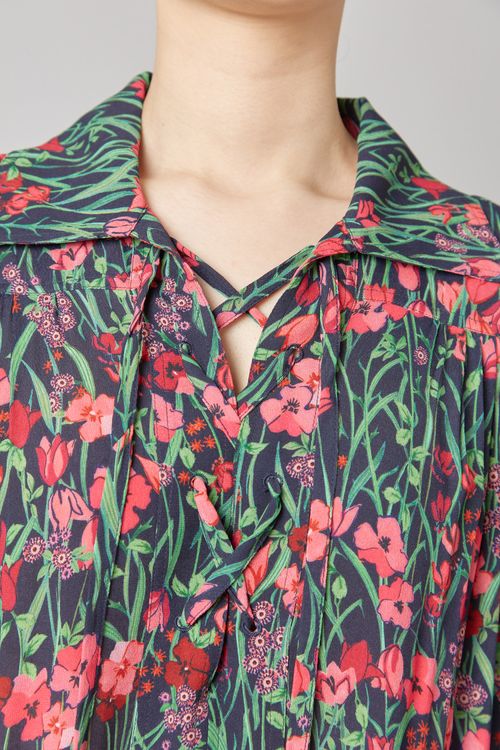 フラワープリントワンピース