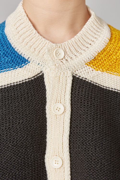 リバーシブルインターシャカーディガン