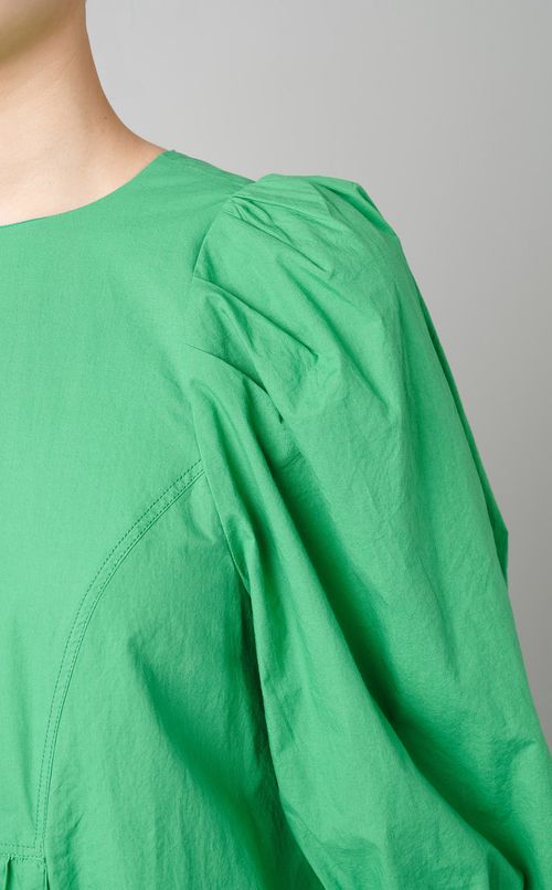 ボリュームスリーブギャザーワンピース