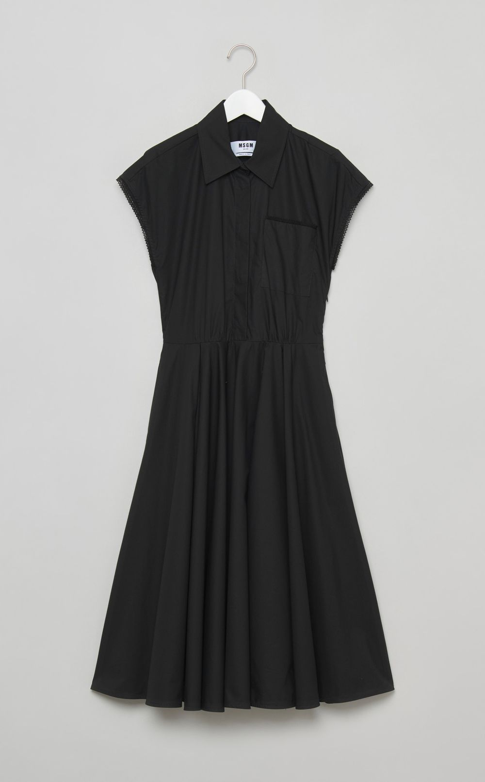 コットンポプリンギャザーワンピース