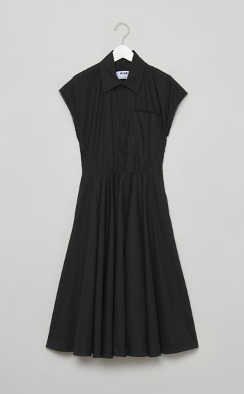 コットンポプリンギャザーワンピース