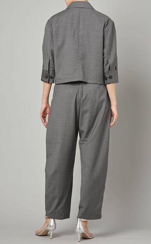 ウールトロクロップドテーラードジャケット