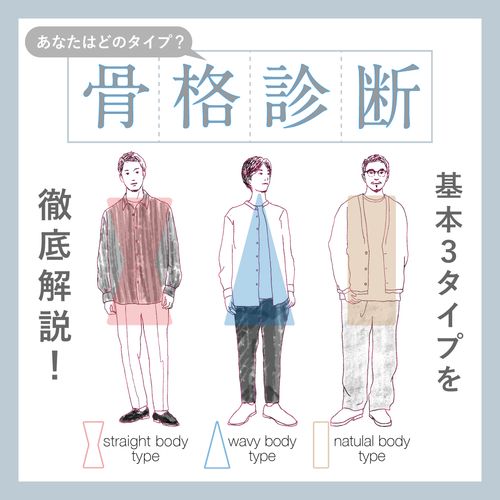 【無料メンズ骨格診断付き】3つの骨格タイプの特徴と似合う服を解説