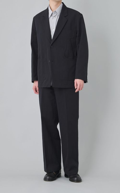 コットンリネン2ボタンワークジャケット