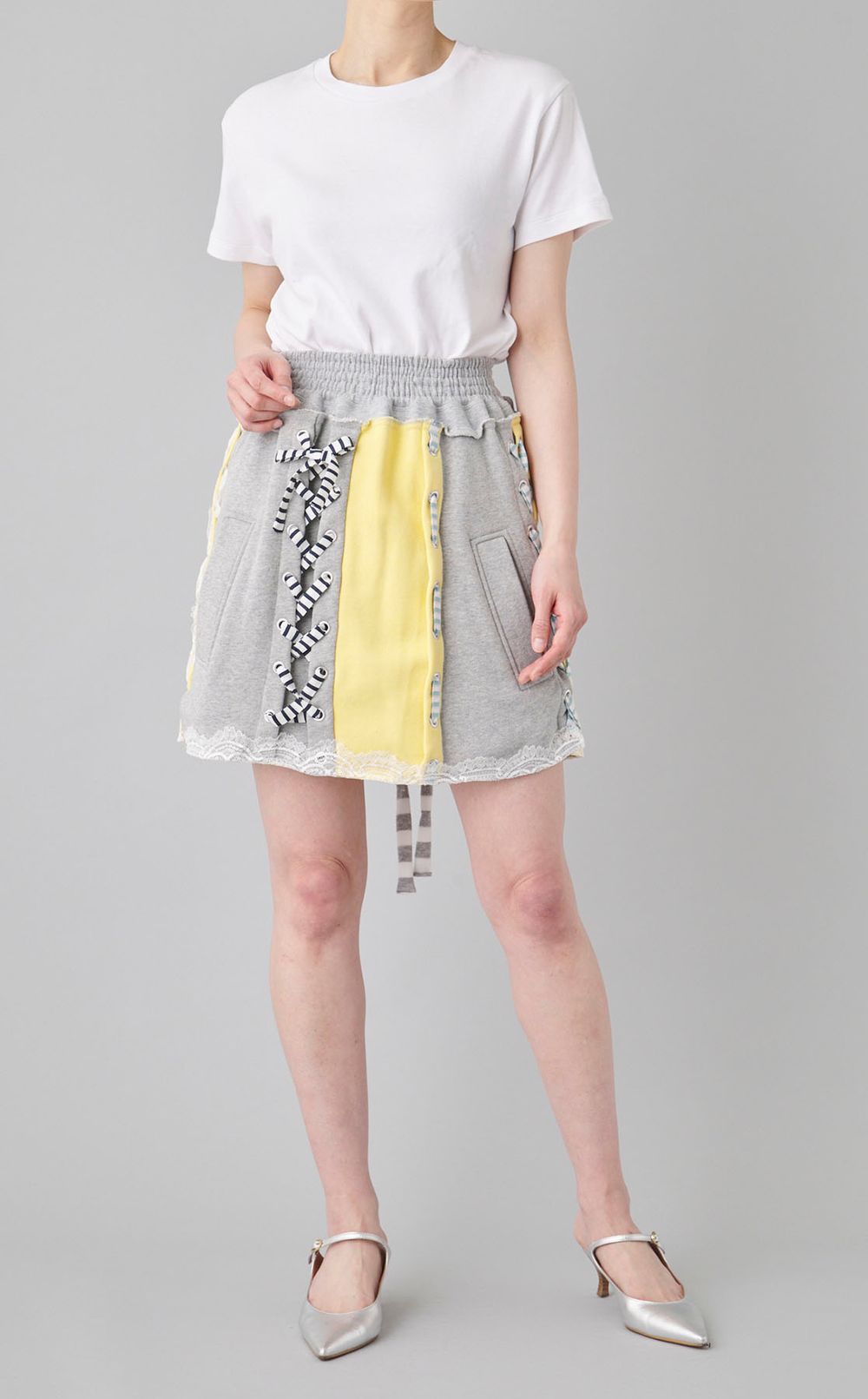 【roop】スウェットレースアップスカート