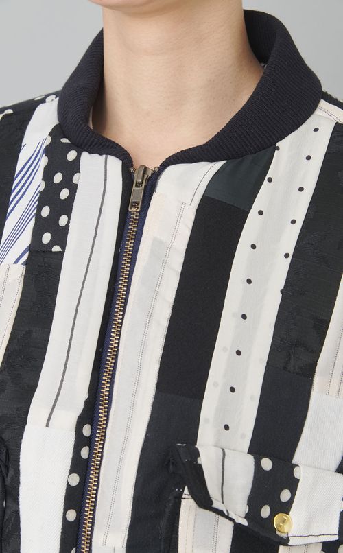 【roop】BW stripe A-2 blouson