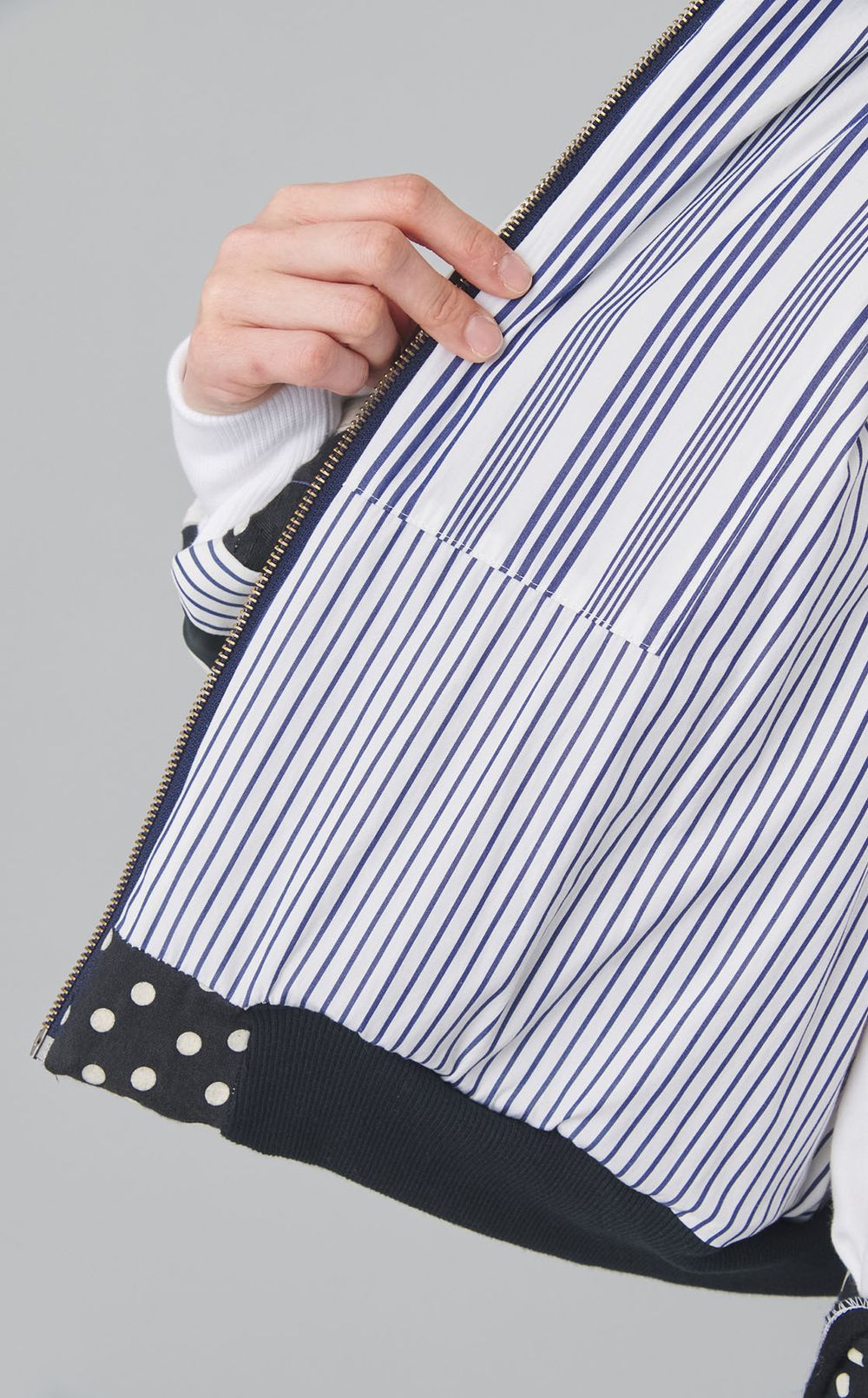 【roop】BW stripe A-2 blouson